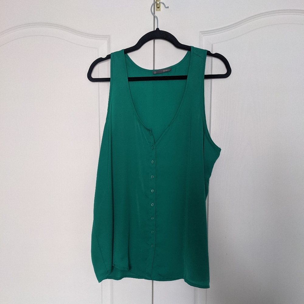Smart set | green tank blouse XL